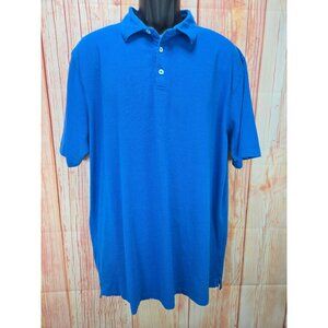 Peter Millar Collection Mens 2XL Blue Polo Shirt Cotton & Lycra Perfect Pique